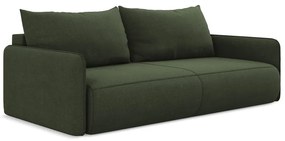 Zielona rozkładana/ze schowkiem sofa 216 cm Nanea – Makamii