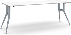 Stół konferencyjny do biura WIDE, 220x80 cm, biały