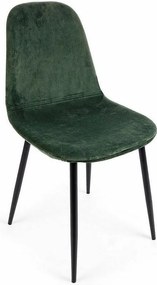 Zestaw 4 krzeseł z ciemnozielonego aksamitu - IRELIA