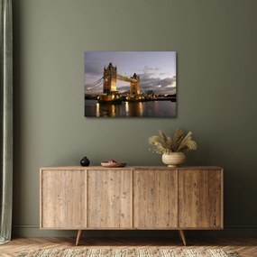 Obraz - Tower Bridge nocą (70x50 cm)