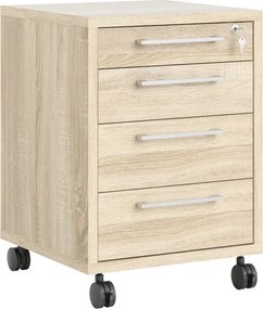 Kontenerek 4-szufladowy na kółkach Prima 4 dąb sonoma