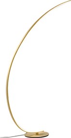 Iole lampa podłogowa LED 30 W, ściemnialna, ciepłe światło 3000 K, szczotkowane złoto, nowoczesna konstrukcja aluminiowa, IP20