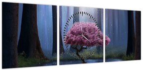Obraz - Magiczna noc (z zegarem) (90x30 cm)