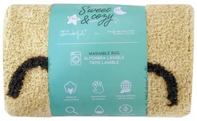 Żółty bawełniany dywan dziecięcy tkany ręcznie odpowiedni do prania ø100 cm You're My Sunshine – Lorena Canals