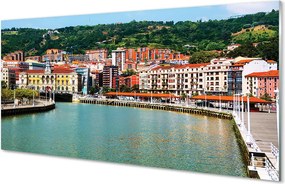 Panel nad Blat Kuchenny Miasto w Dolinie Górskiej Rzeki