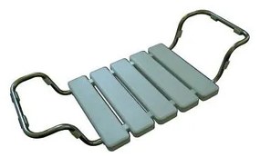 Siedzisko do wanny 84x13 cm srebrno-białe