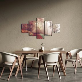Obraz - Jesienny spacer po lesie (125x70 cm)