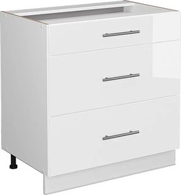 Szafka dolna do kuchni biały wysoki połysk 80x51.6x82 fame-line
