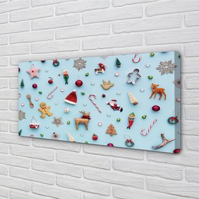 Obraz drukowany na płótnie Bombki, Dekoracje i Słodycze