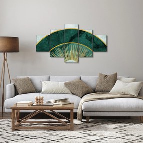 Obraz - Kształty ze złotą teksturą (125x70 cm)