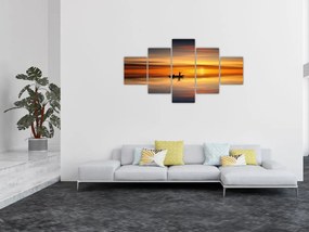 Obraz - żeglowanie na łodzi (125x70 cm)