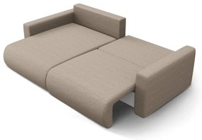 Jasnobrązowy rozkładany narożnik ze schowkiem Belfast – Cosmopolitan Design