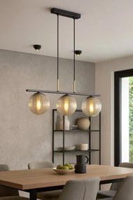 Trzyramienna lampa sufitowa szklana H9-Z28