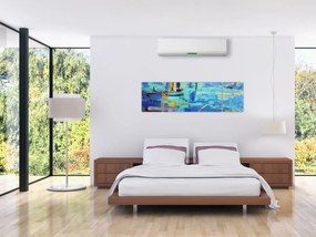Obraz - Abstrakcyjny obraz olejny (170x50 cm)