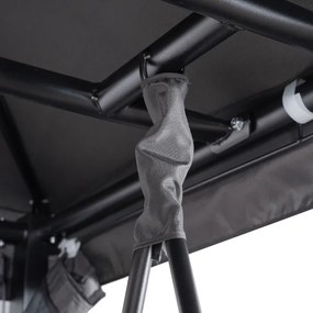 Huśtawka Ogrodowa CARMEN Szara/Czarna Nowoczesna