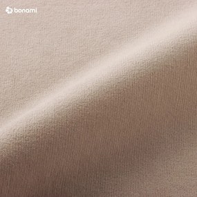 Beżowy aksamitny rozkładany narożnik (lewostronny) Sweet Harmony – Miuform