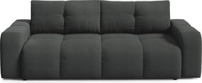 Masseno Sofa DUCA z funkcją spania i pojemnikiem na pościel, Rozkładana sofa - Grafitowy, CURIO 97