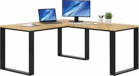 Industrialne narożne biurko biurowe 160 x 70 + 70 x 90 S1-C91