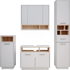 Zestaw mebli łazienkowych biały 80x40x64 beatrice