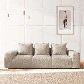 Beżowa sofa z materiału bouclé 287 cm Monce – Rodier
