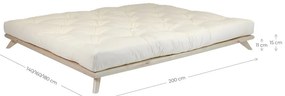 Łóżko dwuosobowe z drewna sosnowego ze stelażem 180x200 cm Senza – Karup Design