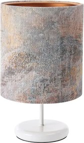 Biała lampa stołowa z abażurem tuba - S359 F1-G31