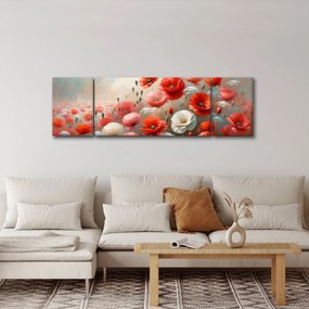 Obraz - Obraz z makami (170x50 cm)