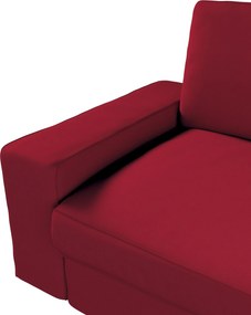 Pokrowiec na sofę Kivik 3-osobową, rozkładaną kolor czerwony tkanina strukturalna
