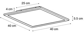 Panel LED czarny 40 cm z pilotem - Liv Nowoczesny Oswietlenie wewnetrzne