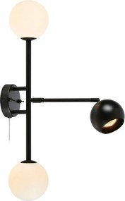 Czarny kinkiet Markslöjd Beside, wys. 60 cm