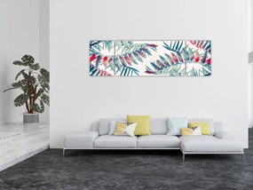 Obraz - Tropikalne liście (170x50 cm)