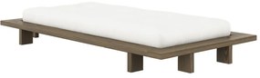 Brązowe łóżko jednoosobowe z litego drewna sosnowego ze stelażem 90x200 cm Japan – Karup Design