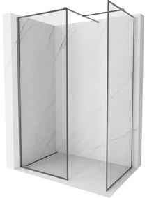 Mexen Kioto-XF ścianka prysznicowa Walk-in z ramką 90 x 90 cm, transparent 10 mm, gun metal - 800-090-202-04-95-090-XF