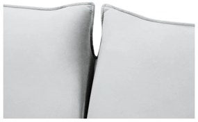 Jasnoszara aksamitna rozkładana sofa 214 cm Vienna – Cosmopolitan Design
