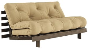 Musztardowobeżowa rozkładana sofa 160 cm Roots – Karup Design