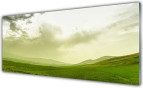 Panel Szklany do Kuchni Bezkresna Zielona Przestrzeń