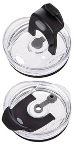 Czarny kubek termiczny ze słomką 1,2 l Termo – Orion