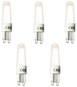 Zestaw 5 żarówek LED filament G9 2,5W 240lm 2300K