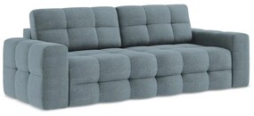 Niebieska rozkładana sofa z materiału bouclé 255 cm Milu – Makamii