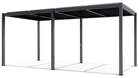 PERGOLA OGRODOWA LUXE 7.8x3M ALUMINIOWA Z OŚWIETLENIEM LED ANTRACYT