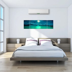 Obraz - Księżyc w pełni nad powierzchnią (170x50 cm)