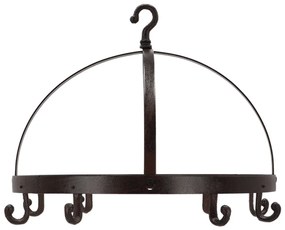 Wieszak żeliwny na zioła z 6 haczykami Esschert Design, ⌀ 37,2 cm