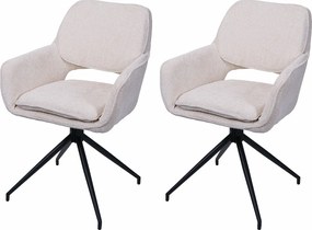 Krzesło do jadalni MCW-N74 (zestaw 2 sztuk),  kremowy