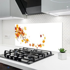 Panel Kuchenny Złote Liście W Stylu Art Deco