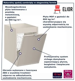 Kaszmirowa szafka łazienkowa z koszem B3-A35