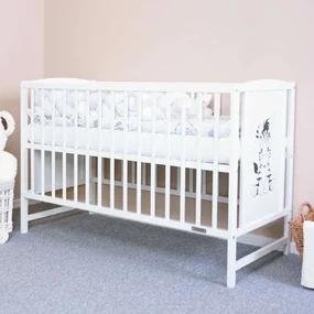 Nowe łóżeczko dziecięce Bea Zebra, białe