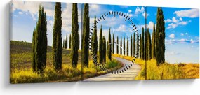 Obraz - Krajobraz (z zegarem) (90x30 cm)