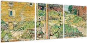 Obraz - Childe Hassam, Oyster Sloop, Cos Cob, reprodukcje (z zegarem) (90x30 cm)