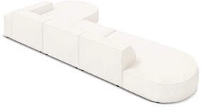 Beżowy narożnik (prawostronny) z materiału bouclé Jodie – Micadoni Home