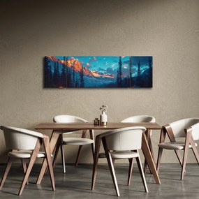Obraz - Kemping w górach (170x50 cm)